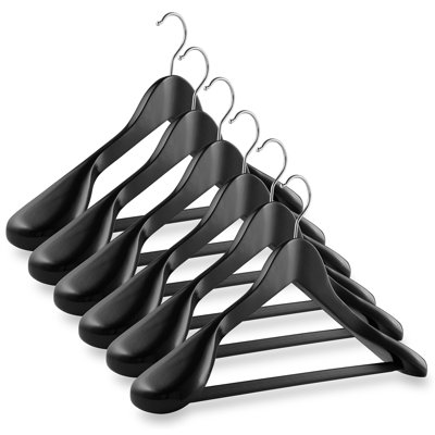  Wide Shoulder Wooden Suit Hangers by Casafield