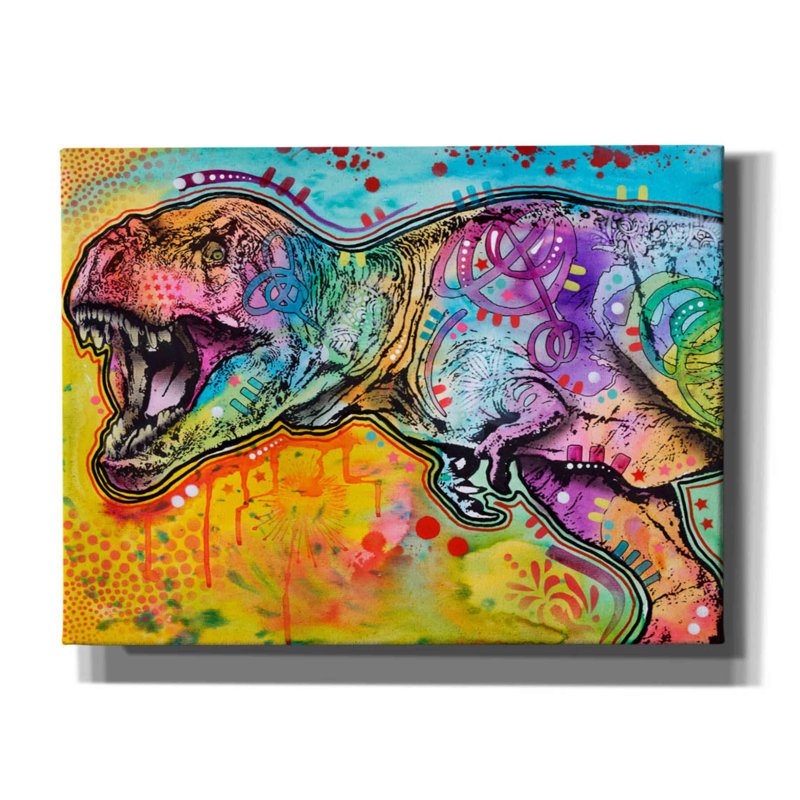 «T Rex 2» par Dean Russo, impression sur toile tendue, H 12 po x l 16 po x P 0,75 po