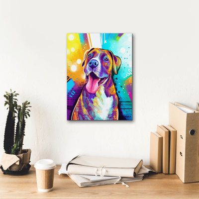 «Pop Art Pit Bull 5» par Furbaby Affiliates, art mural sur toile
