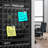Black Magnetic 34”x46” Glass Whiteboard Yearly Calendar Planner