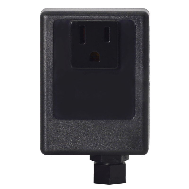 Sink Top Waste Disposal Air Switch and Single Outlet Control Box - Flush Button, Champagne Bronze