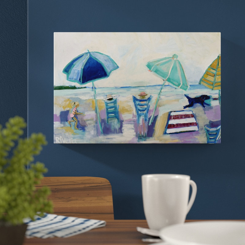 Frisbee Dog by Michelle Rivera - Wrapped Canvas Painting, 30cm H x 45cm W x 3.81cm D