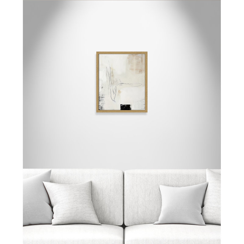 «Neutral Balance III» par Lazar Studio, L 16 po x H 19 po, Impression encadrée, Grain de bois naturel