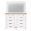 Commode double en bois manufacturé et solide à 10 tiroirs l 53,6 po Ciccarelli-821281331