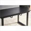 Table basse carrée noire avec pieds en métal extensibles pour le salon, facile à nettoyer et peu encombrante
