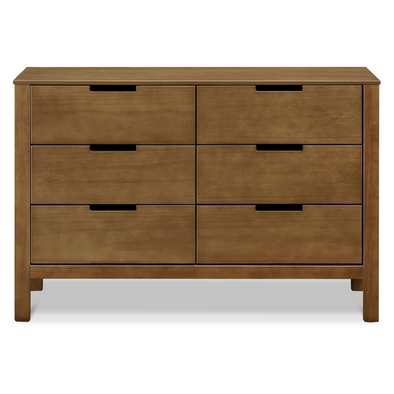Commode double 6 tiroirs Colby, Noyer