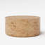 Table basse cylindrique moderne en loupe de bois de 89 cm (35 po), table d'appoint cylindrique, table basse-76881186-76881187
