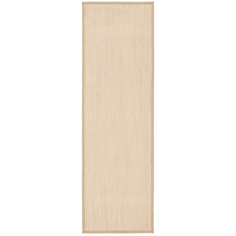 Benevides Natural Fiber Sisal Pile Solid Color Rug, Runner 2'6" x 18'