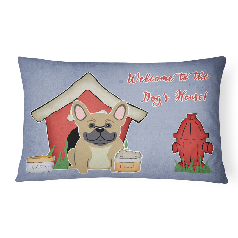 Coussin lombaire intérieur/extérieur rectangulaire pour chien house, Crème