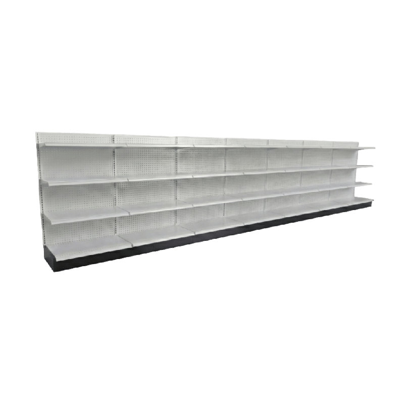 Nouveau - Tablette de gondole à simple face - 32 pi de largeur x 5 pi de hauteur, Gris / Noir, 60 po x 384 po