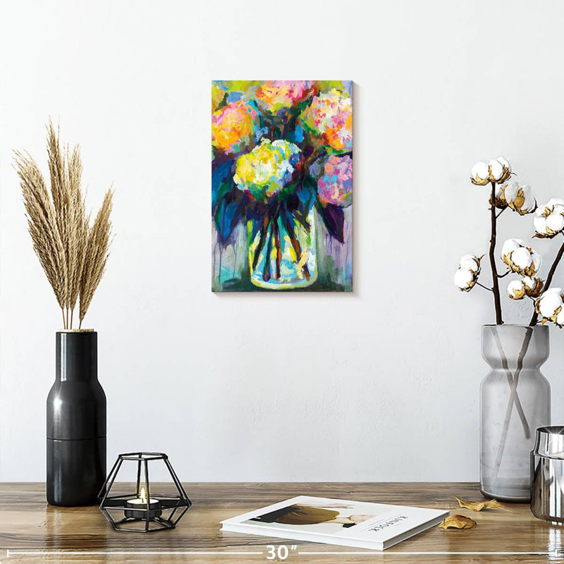 Avery Full Of Hydrangeas, 12" H x 8" W