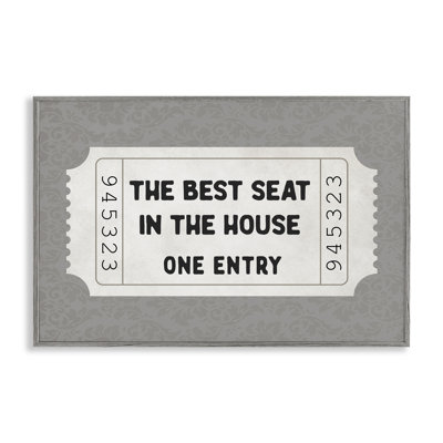 Best Seat In House Bathroom Framed Giclee, design by Lettered and Lined