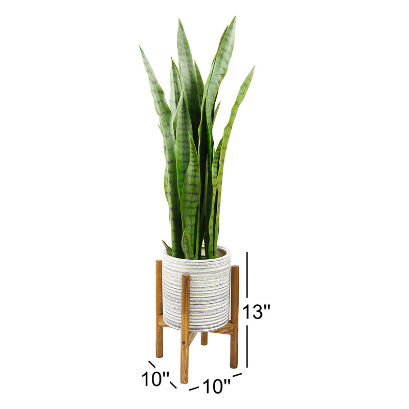 Sabina Handmade Pot Planter, Gray/Honey