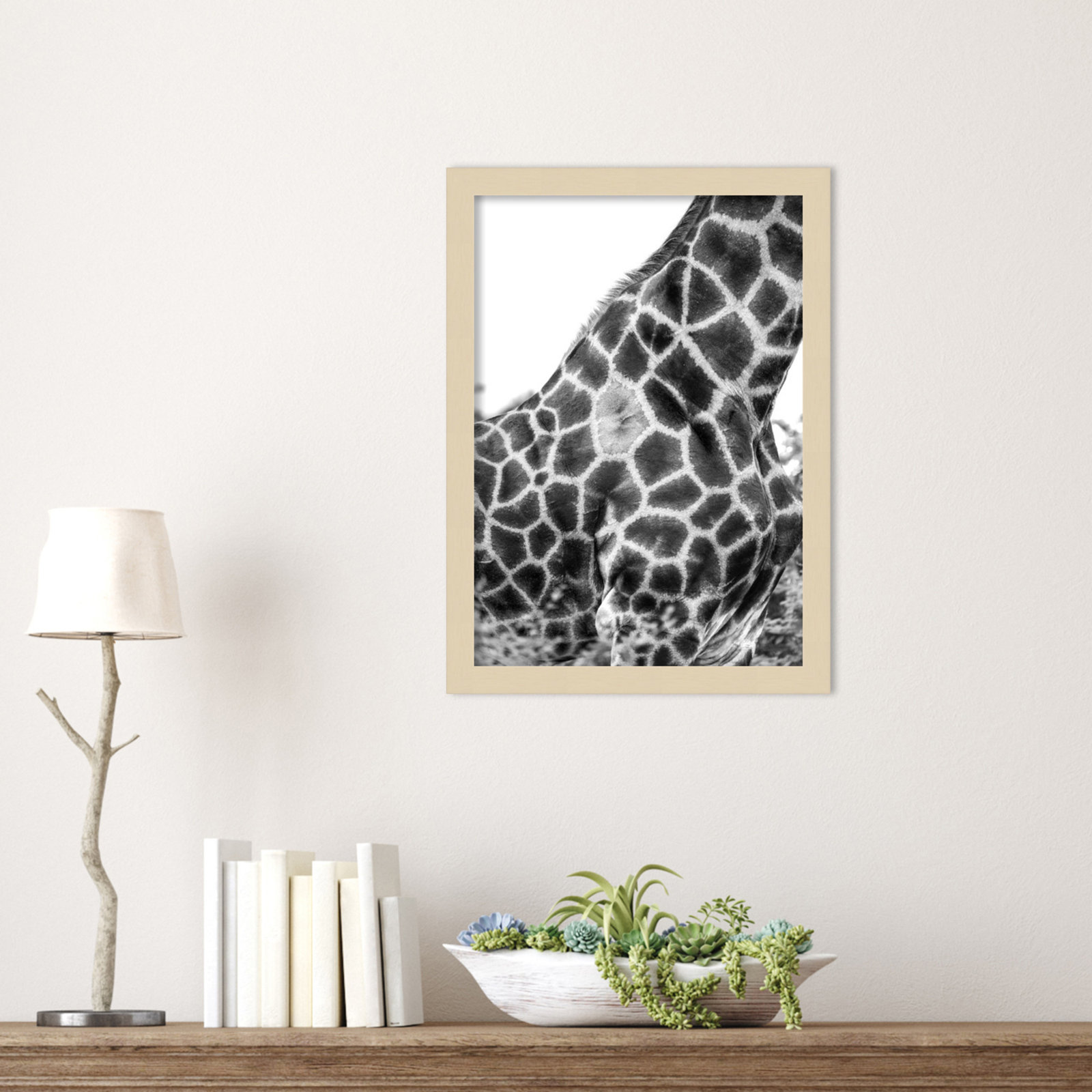 Rochellt "Super Safari No. 3 Giraffe" Print, Brown, 17" H x 13" W