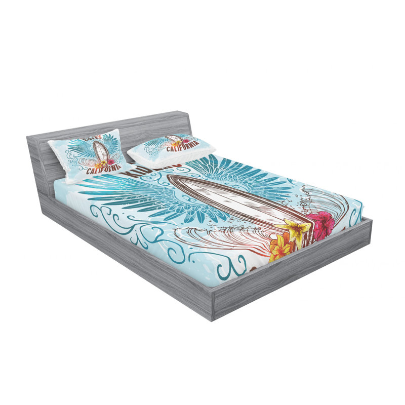 Microfiber Sheet Set, Queen Sheet Set with Fitted Sheet