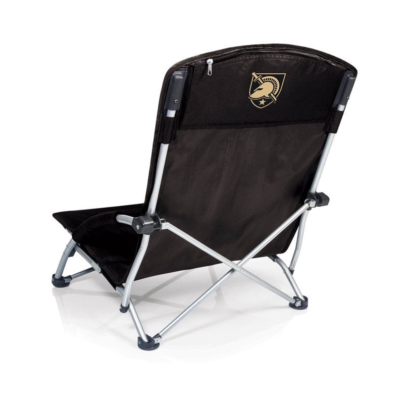 NCAA Folding Beach Chair, Black, U.S Military Academy