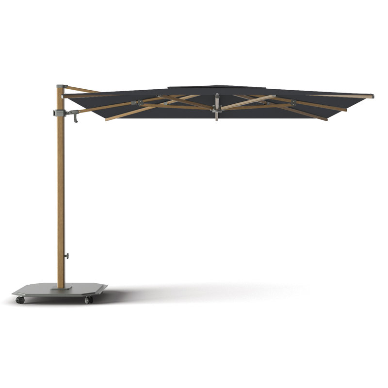 216'' W Sunbrella® Cantilever Umbrella, Alu Teak, Canvas Black Sunbrella® Canvas