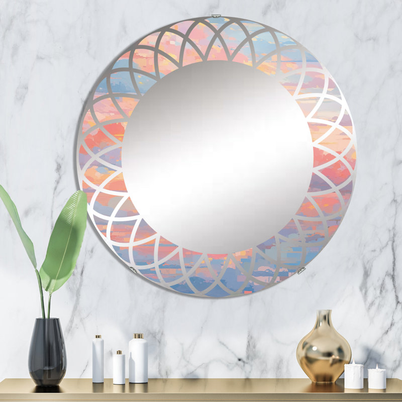 Miroir mural rond Ophira, 32 po x 32 po