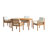 6 Piece Set Okemo Table w/4 Chairs 10"" Rectangular Umbrella (Black)-90674565-122721492