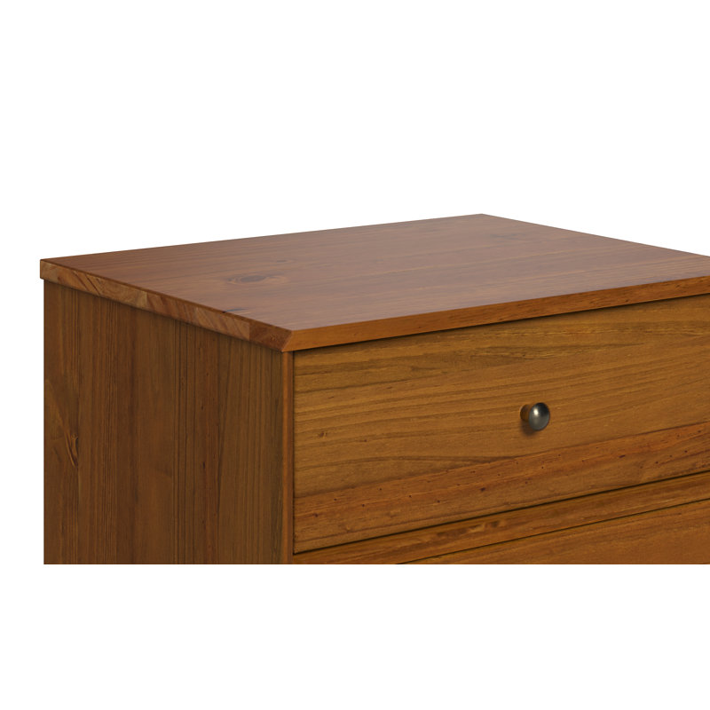 Caleesha 20'' W Solid Wood Nightstand, Castanho