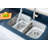 Craftsmen Series 32.13 " L Undermount Double Bowl Stainless Steel Kitchen Sink