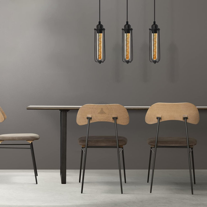 Annaluiza 3 - Light Black Caged Pendant
