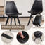 Modern Minimalist Dining Chair – Kitchen Chair with Padded Seat and Plastic Legs (Set of 4)-2043993604-2043993724