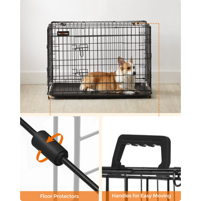 Collapsible Pet Crate with 2 Doors