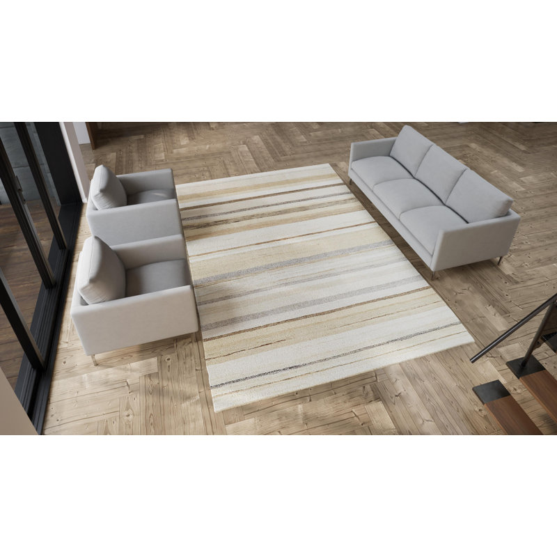 Beige Flatweave Hemp Rug - 8'6" x 12'7"