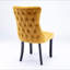 Furniture, chaise de salle à manger rembourrée à oreilles avec garniture cloutée et pieds en bois massif, ensemble de 2, SW8809GL-512302990