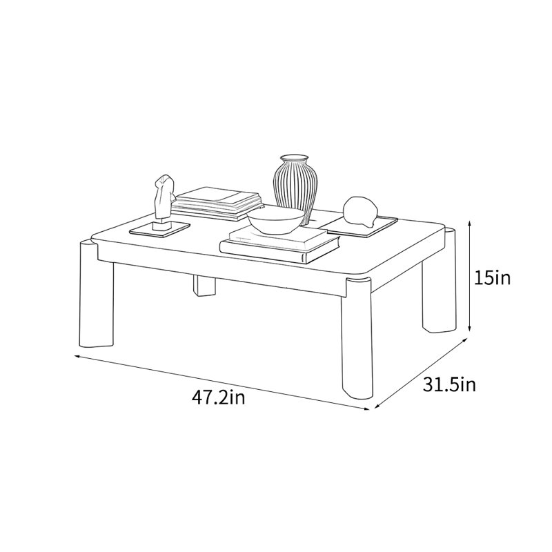 Table basse simple de style nordique