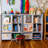 Kids Bookcase with Sliding Door and Drawer, Organizer Cabinet, Book Display