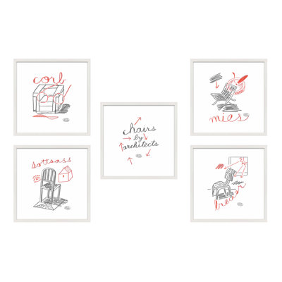 Chairs. Set Of 5 by Jeff Jackson