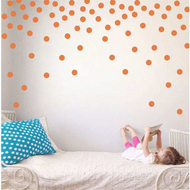 Adhésif décoratif à pois, Kaki, H 24 po x l 39 po x P 0,01 po
