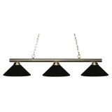 Luminaire suspendu linéaire à 3 lumières pour table de billard Chaparro