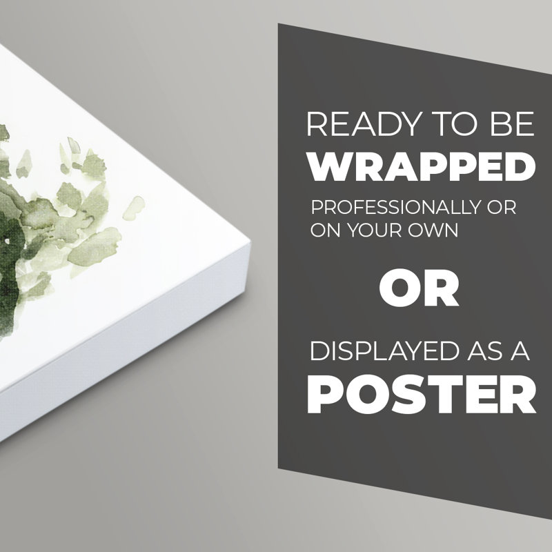 Simple Evergreen II - Impression sur toile seulement - NON-CADRE, H 36 po x l 24 po