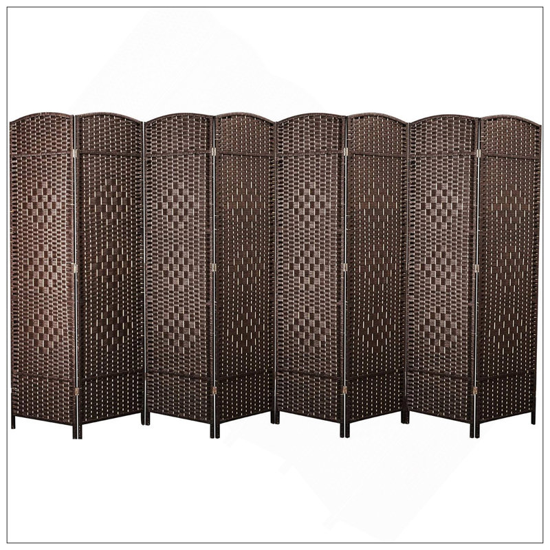 Paravent Roche, 8, Walnut Brown, 70.87" H x 141.73" W x 3.15" D