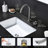 Circular X One Handle Two Holes Bathroom Vanity Sink Faucet with Drain-123849364