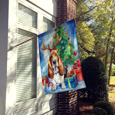 Drapeau de Noël maison de renne