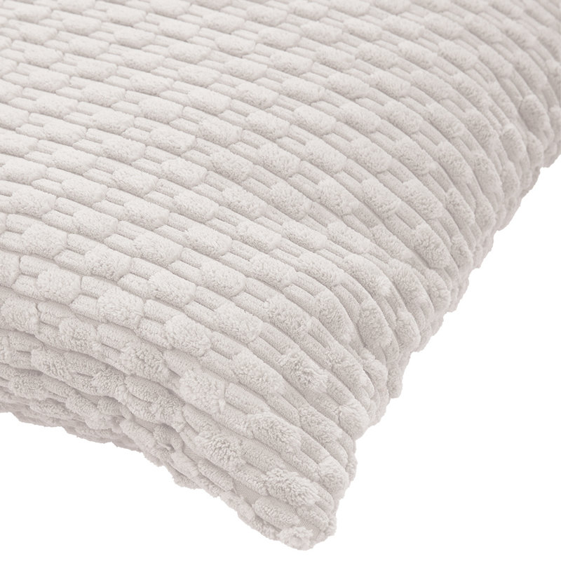 Miachel Cotton Square Throw Cushion Pad, Beige