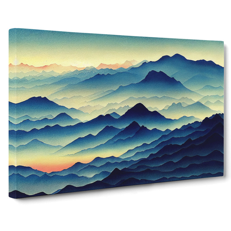 Japanese Mountain Vol.3 - Wrapped Canvas Painting, 35cm H x 50cm W x 3cm D