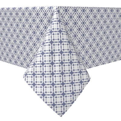 Square Geometric Cotton Twill Tablecloth