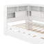 Lit de jour simple en bois avec tablettes, USB et lit gigogne-918115841