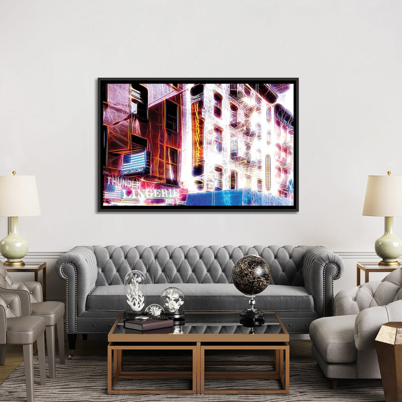«US Hardware», reproduction d'impression sur toile, H 40 po x l 60 po x P 1,5 po, Toile avec cadre noir, Pas de tapis