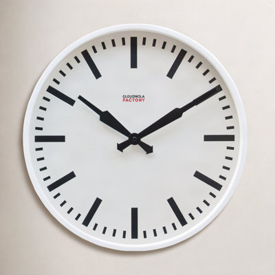 12" Factory Station Metal Wall Clock
