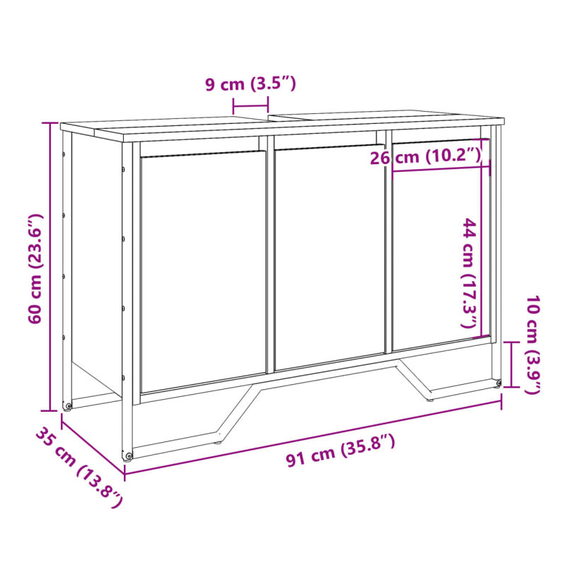 Bathroom Sink Cabinet Engineered Wood