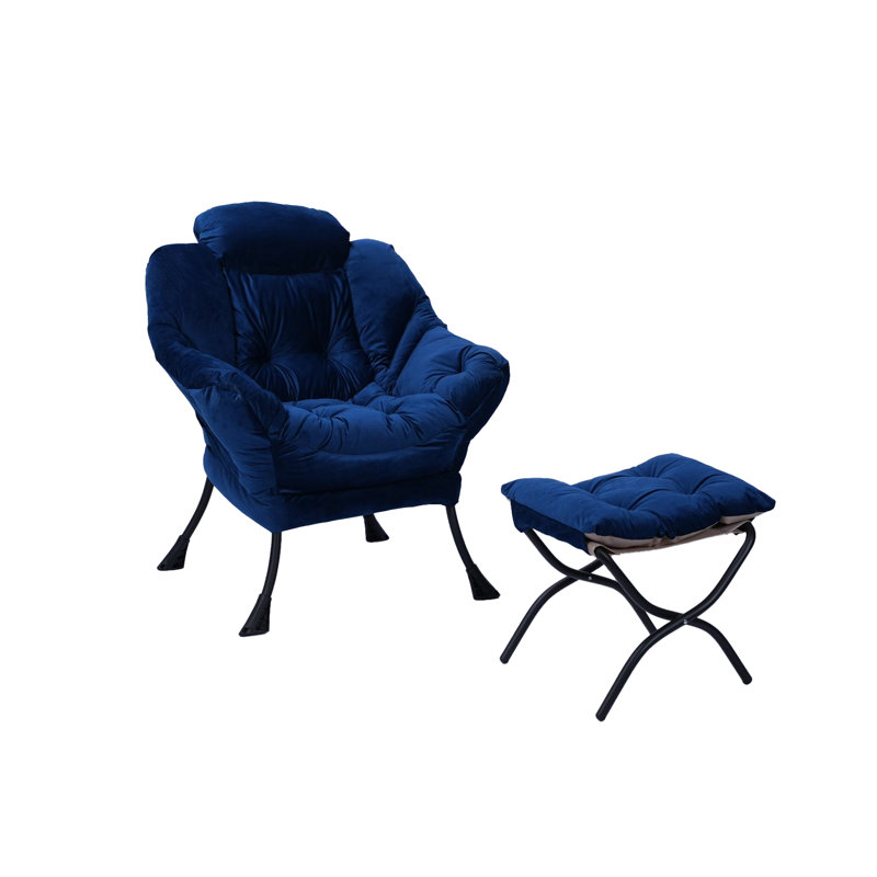 Chaise moderne avec base - structure en acier bleu relaxant et stable