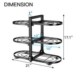 ORDORA Pots and Pans Organizer: Rack for Cabinet, 8-Tier Heavy Duty 120LBS  Pots Pans Organizer Rack under Cabinet Adjustable for Dutch Ovens