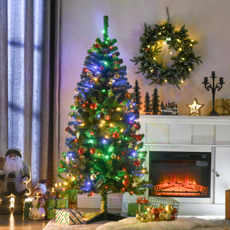 Arbre de Noël artificiel ouvert 4/5 / 6FT avec lumières DEL, 6'