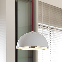 Dome 1 - Light Pendant, 78.7" H x 19.7" W x 19.7" D, Shiny White